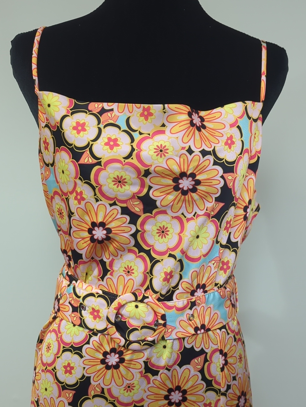 dee elly - Floral Maxi Slip Dress with Side Slit - Multicolor